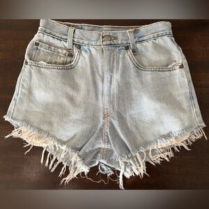 Women’s Levi Strauss Denim Frayed Hem Shorts - 36” waist (size 16 equivalent)